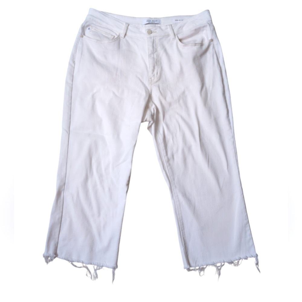 Judy Blue White Flare Jeans